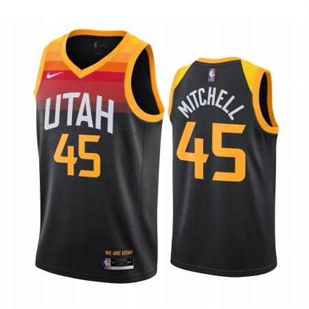 Herren NBA Utah Jazz Trikot Donovan Mitchell 45 2020-21 City Edition Swingman